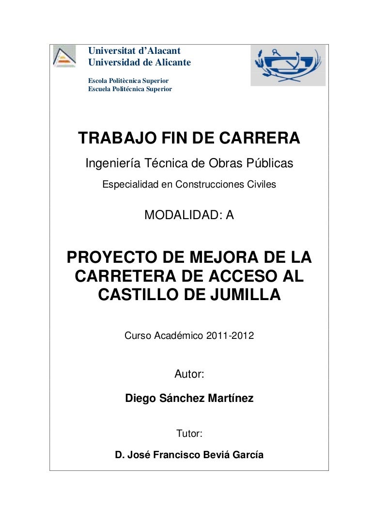 trabajo fin de carrera portada portadas de trabajo