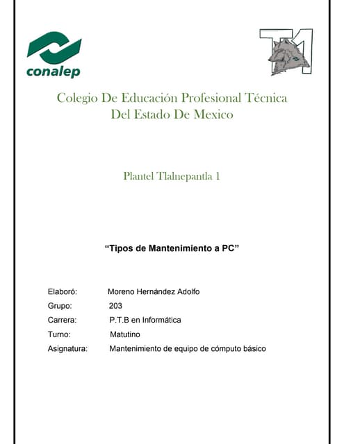 mantenimiento preventivo