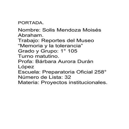 REPORTE MUSEO