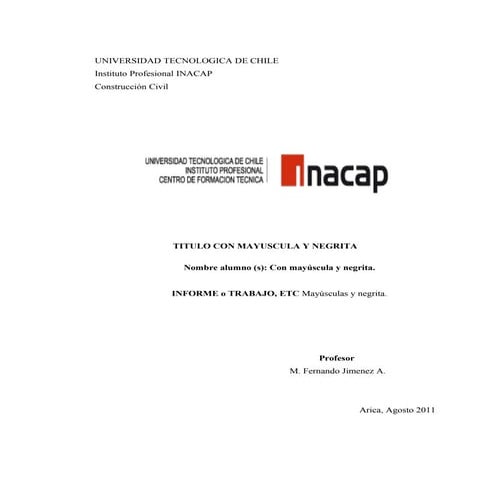 Portada para trabajos escritos