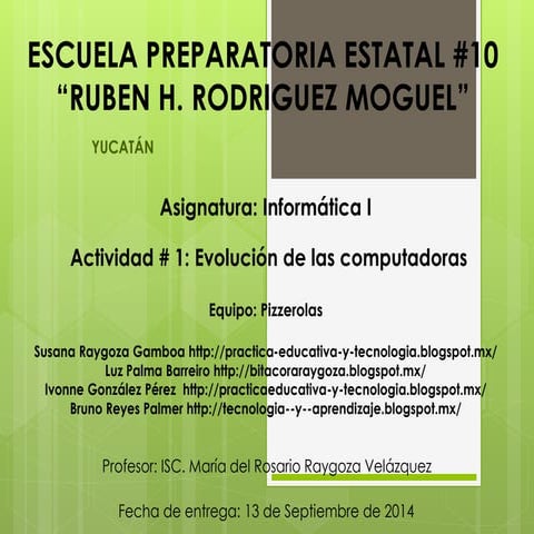 Ejemplo de portada y cómo subir las tareas