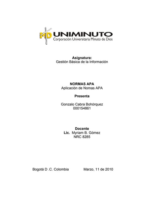 formato apa portada