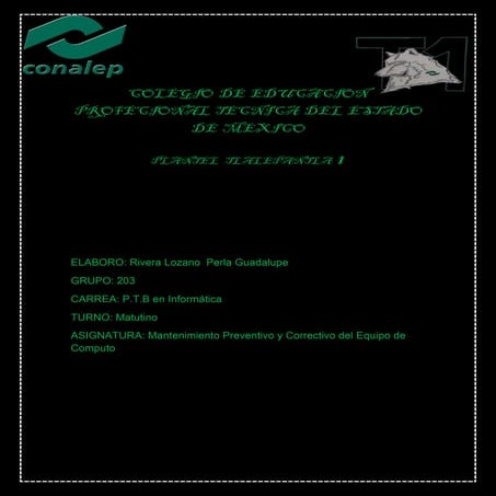 TIPOS DE MANTENIMIENTO