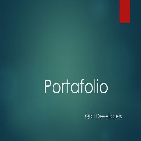 Portafolio de Productos de Qbit Developers