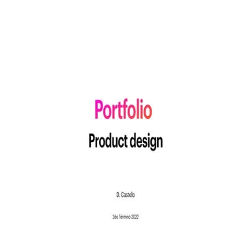 Portafolio - Product design