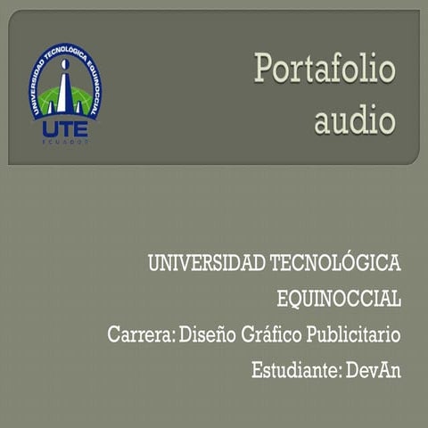 Portafolio audio
