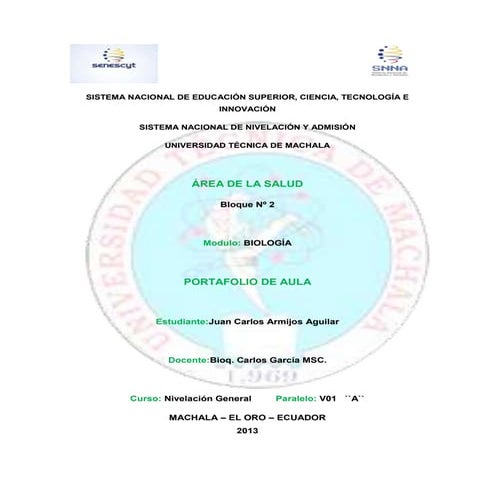 Portafolio biologia unuidad 1