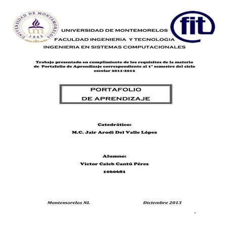 Portafolio de Aprendizaje I