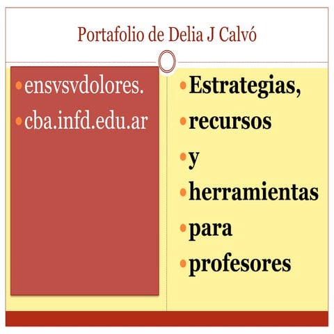 Portafolio de delia j calvó