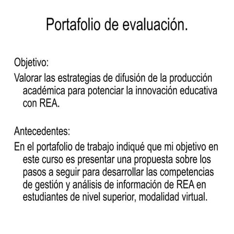 Portafolio de evaluación