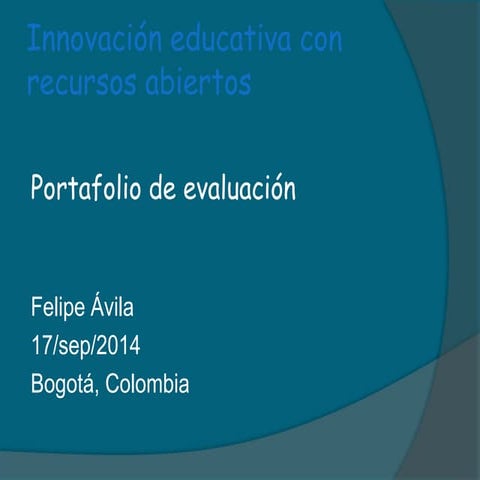 Portafolio de evaluación 