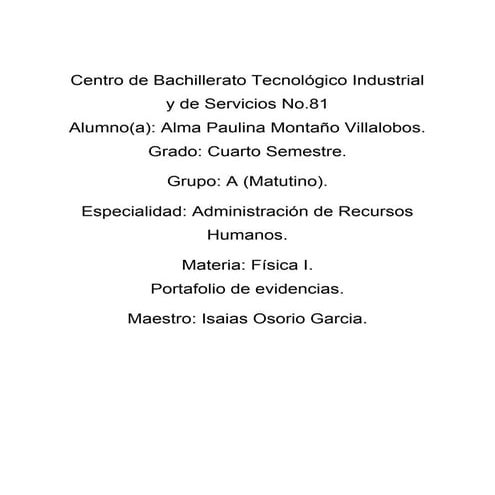 Portafolio de evidencias