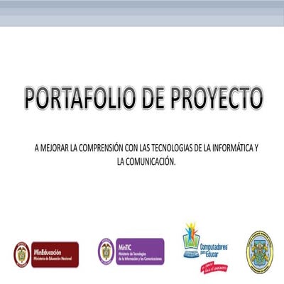 Portafolio del proyecto grupo 156 b