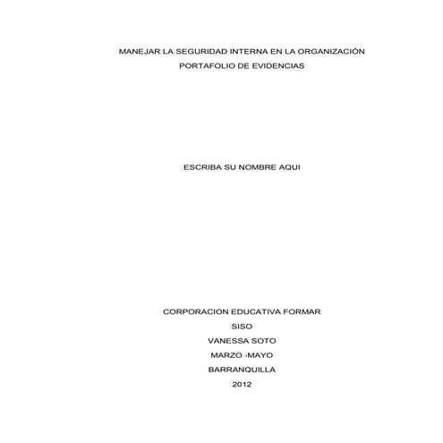 Portafolio de seguridad interna