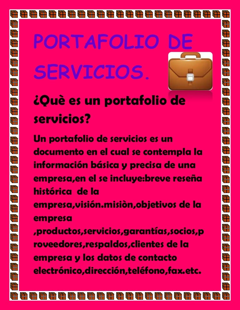 Portafolio de servicios