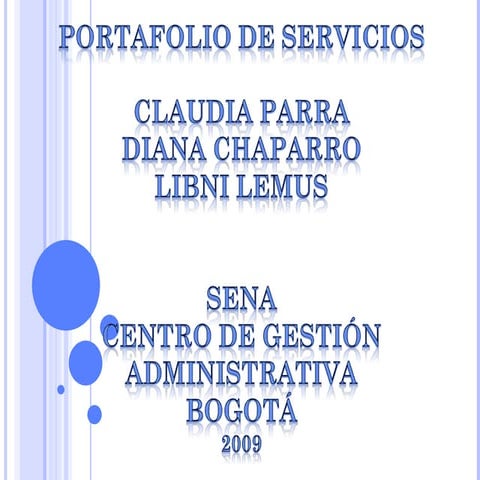 Portafolio De Servicios Events Cld