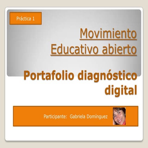 PORTFOLIO  DE DIAGNÓTICO PRÁCTICA 1 