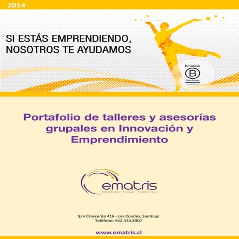 Portafolio Talleres y Asesoria Grupal en Emprendimiento e Innovación Ematris