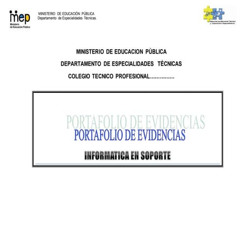 Portafolio informatica en soporte decimo año