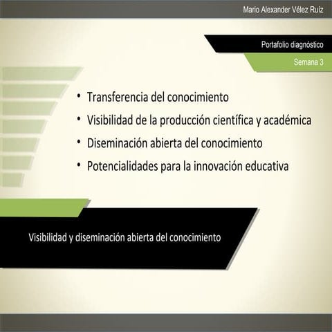 Portafolio - Visibilidad y diseminación (semana 3)