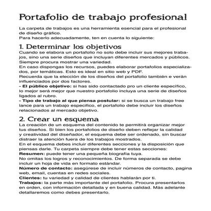 Portafolio profesional