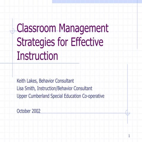 portal.guldu.uz-Classroom Management Strategies for Effective Instruction.ppt