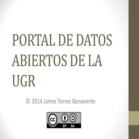 Portal de datos abiertos de la ugr