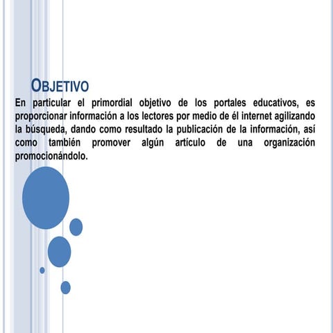 Portales educativos,  power point