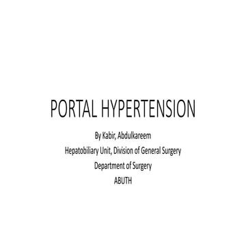Portal Hypertension