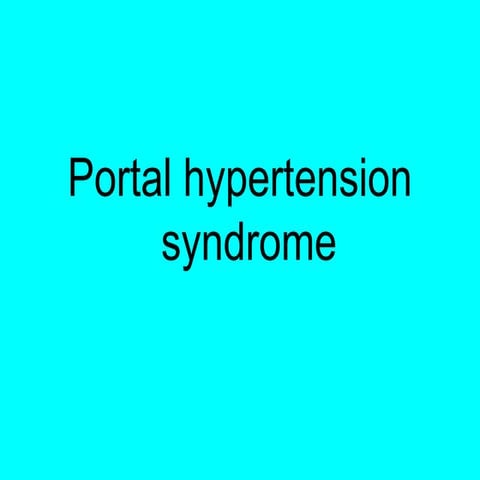 Portal Hypertension
