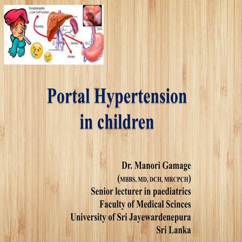 Portal hypertension in children 