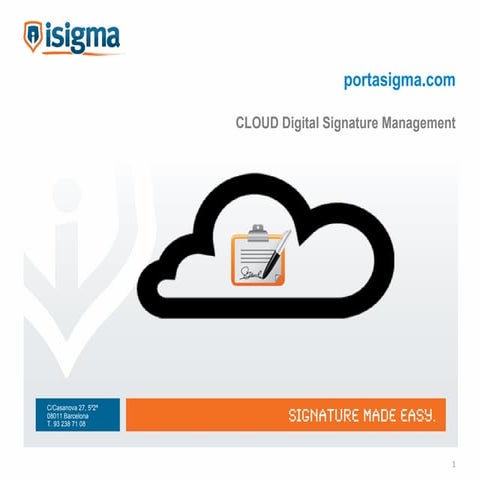 Cloud computing for signature management | PPT