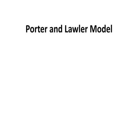 Porter and lawler model