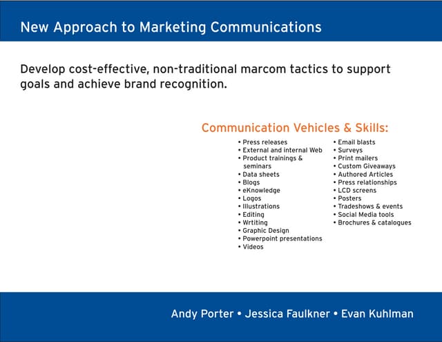 Porter Marcompresentation