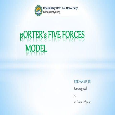 Porters 5 force model 