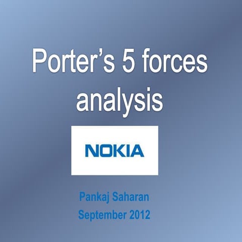 Porter's 5 forces analysis - Nokia