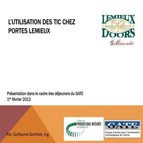 L'utilisation des TIC chez Portes Lemieux