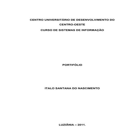 Portfólio   italo santana do nascimento