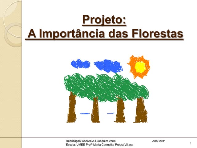 Portfólio virtual projeto florestas