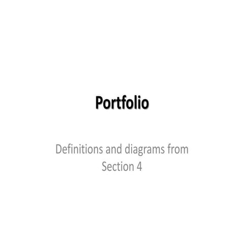 Diagrams & Definitions