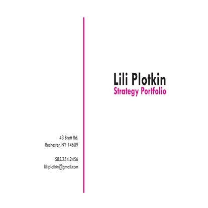 Liliya Plotkina's Strategy Portfolio