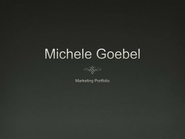 Michele Goebel's Portfolio