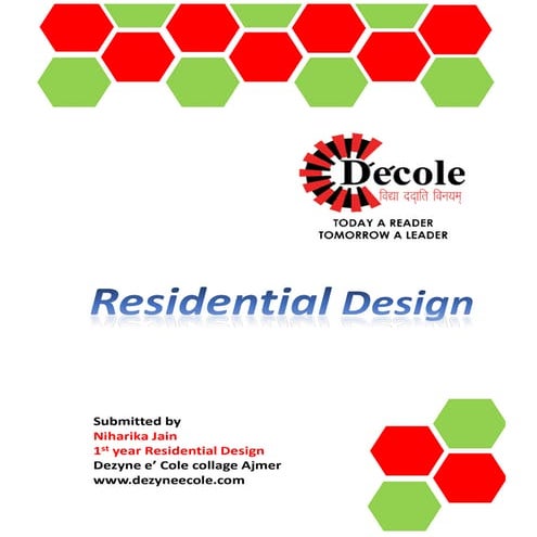 Niharika Jain ,One Year Residential Design Diploma Portfolio