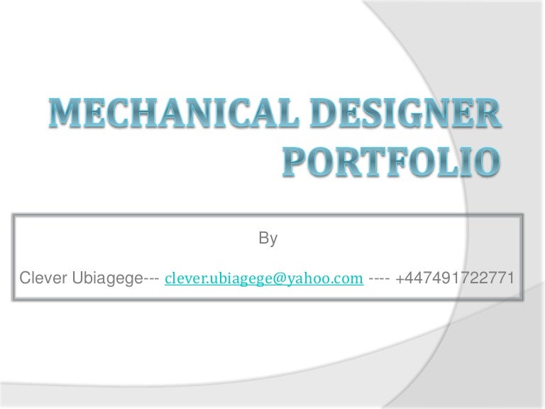 Mechanical Design Engineer Portfolio