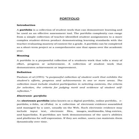 E-Portfolio | PPTX