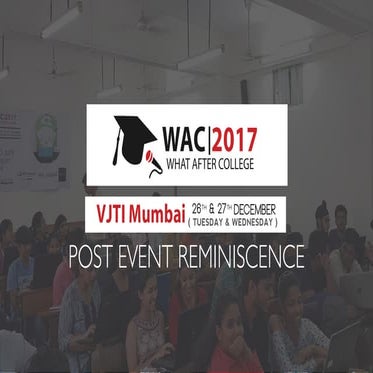 WAC 2017 at VJTI Mumbai