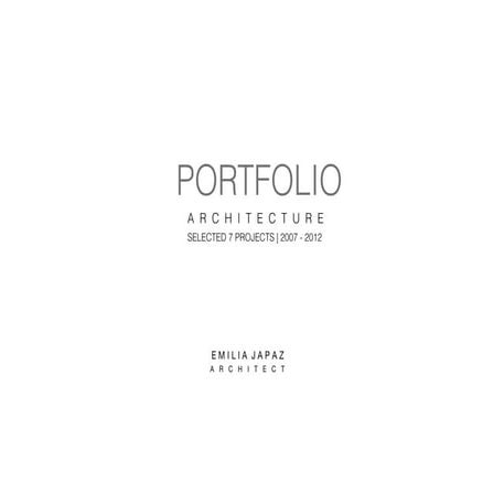 Portfolio 2012 Emilia Japaz
