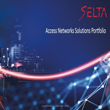 SELTA Access Network Portfolio