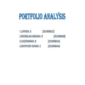 PORTFOLIO ANALYSIS.pptxvrwreweertertrert | PPTX
