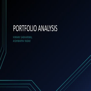 Portfolio Analysis 
